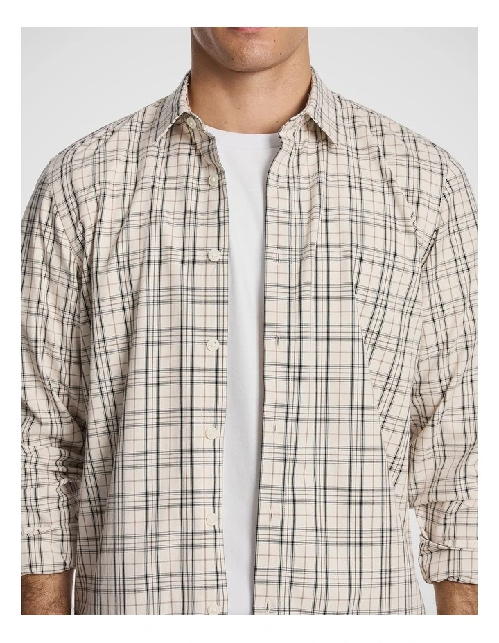 Conrad Check Shirt in Natural image 3