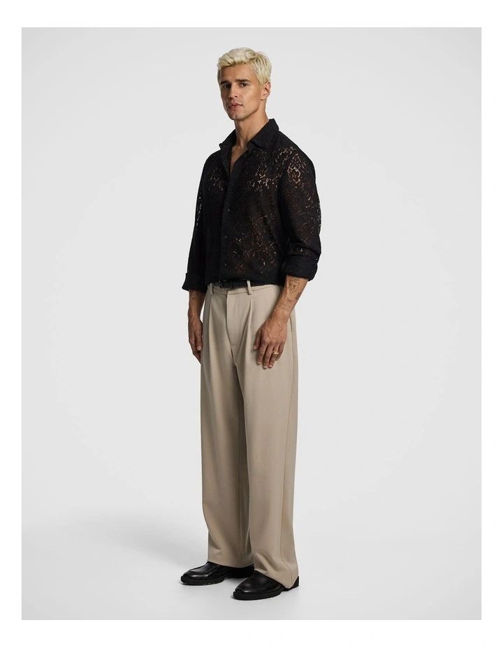 Gianni Lace Shirt in Black image 4