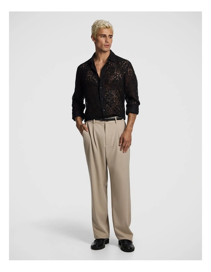 Gianni Lace Shirt in Black image 5