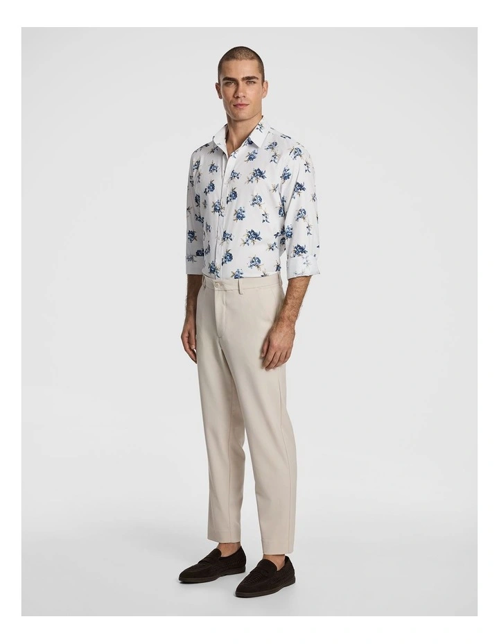 Caspian Slim Floral Shirt in Navy image 4