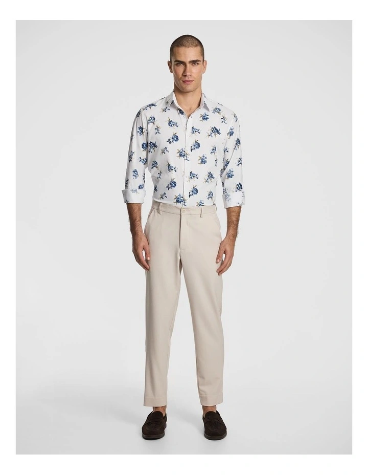 Caspian Slim Floral Shirt in Navy image 5