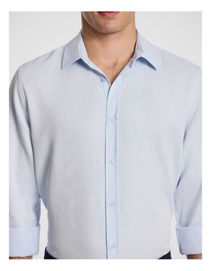 Jude Textured Shirt in Light Blue image 3