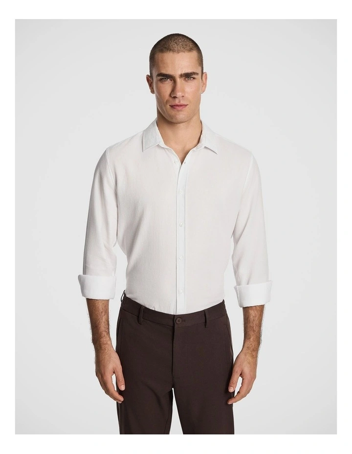 Jude Textured Shirt in White image 1