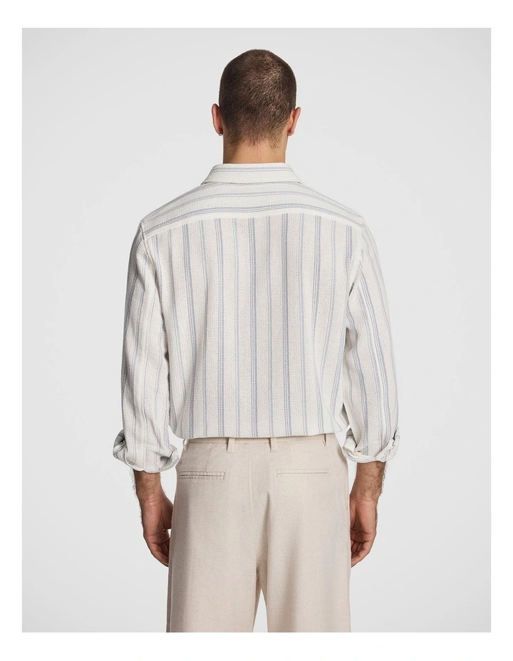 Vega Relaxed Stripe Shirt in Light Blue image 2