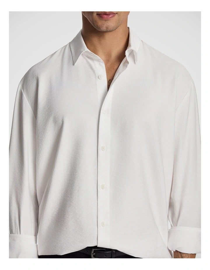 Leandro Relaxed Shirt in White image 3
