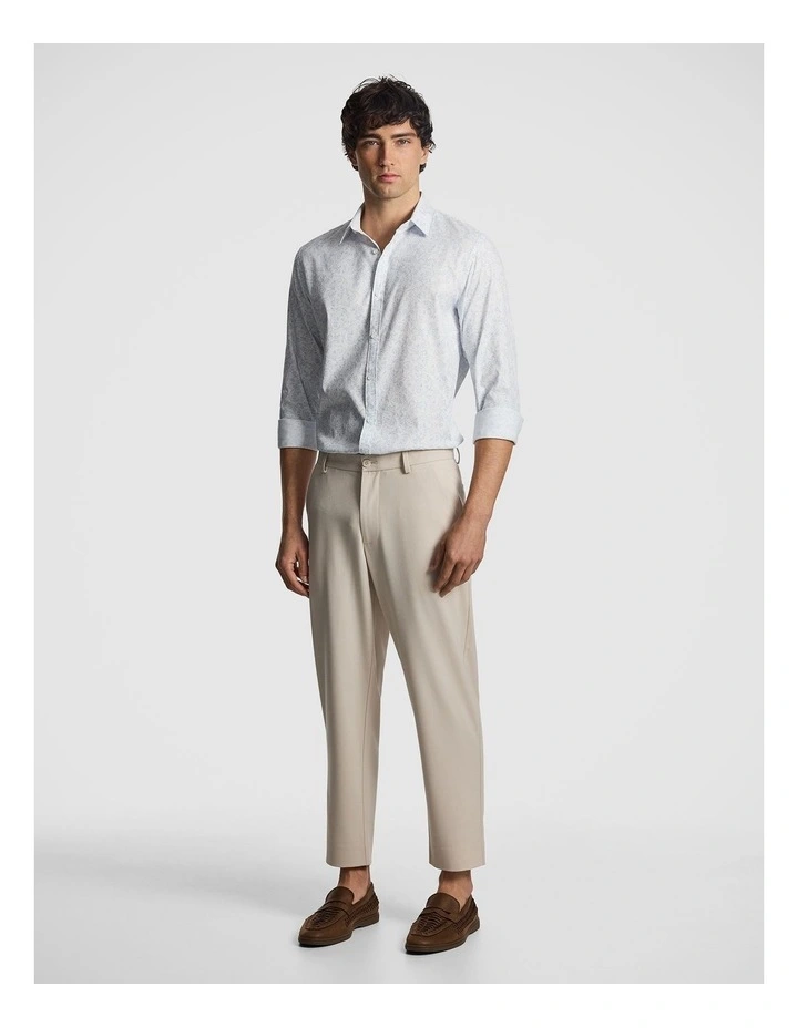 Pax Slim Paisley Print Shirt in Light Blue image 4