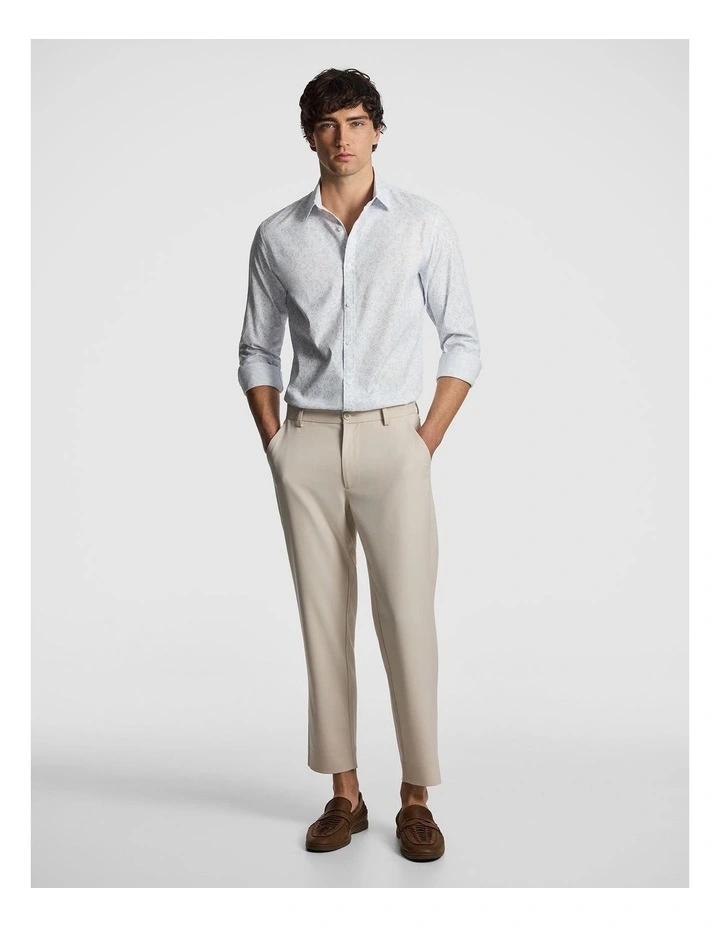 Pax Slim Paisley Print Shirt in Light Blue image 5