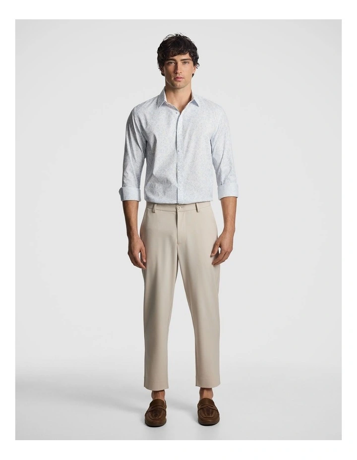 Pax Slim Paisley Print Shirt in Light Blue image 6