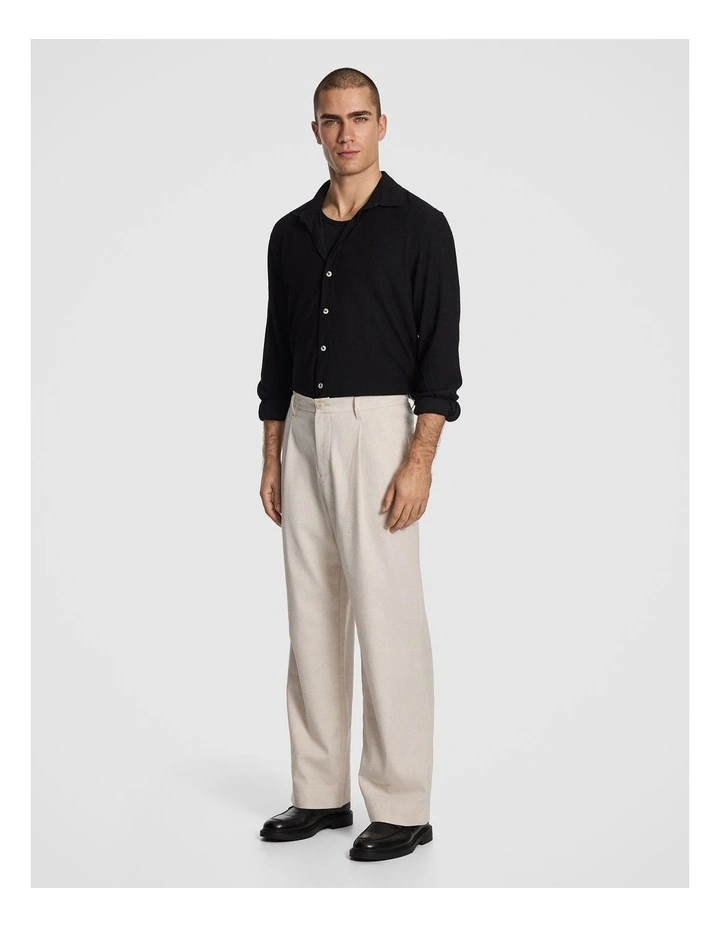 Stefano Textured Shirt in Black image 4