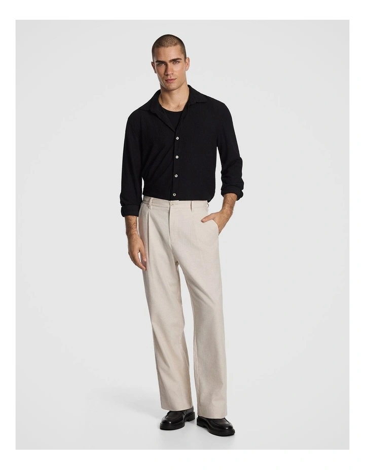 Stefano Textured Shirt in Black image 5