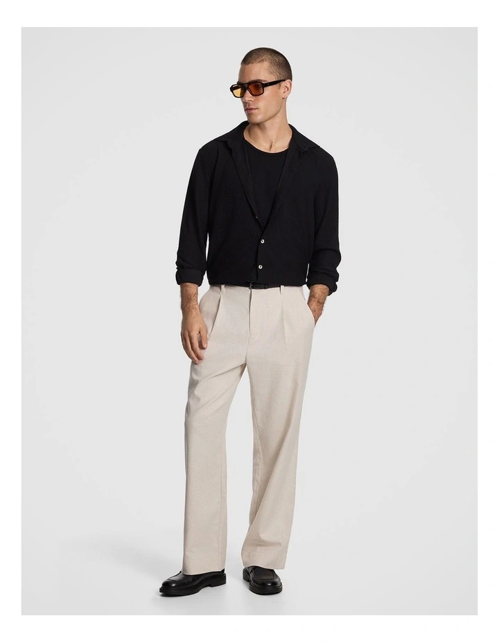 Stefano Textured Shirt in Black image 6