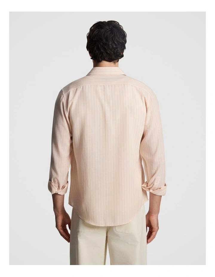 Marcel Stripe Shirt in Orange image 2