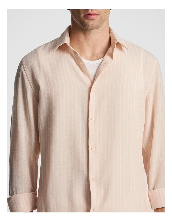 Marcel Stripe Shirt in Orange image 3