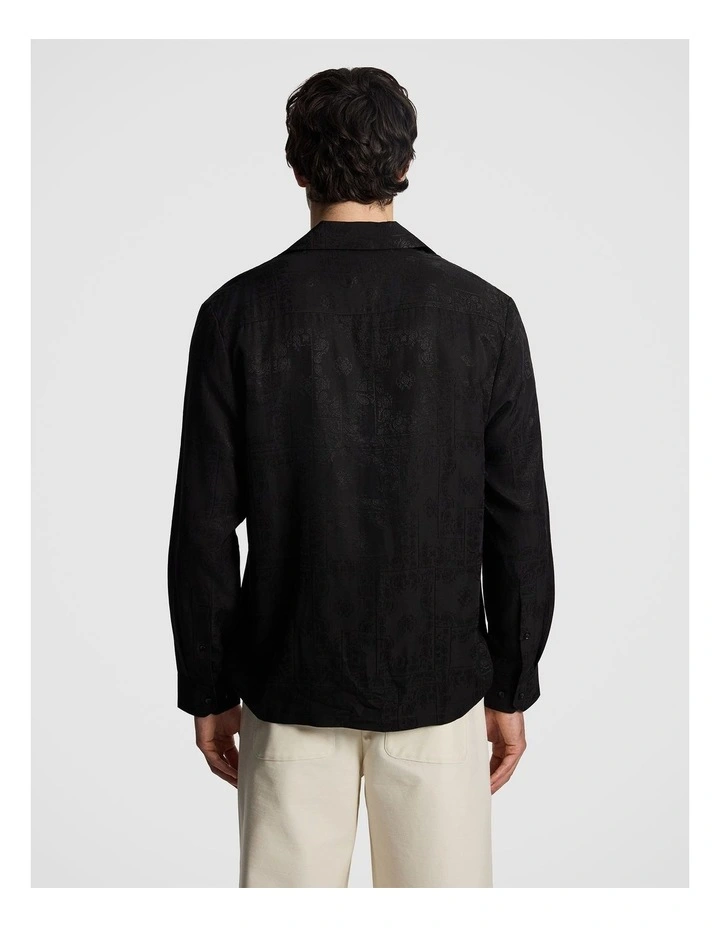 Calisto Paisley Shirt in Black image 2