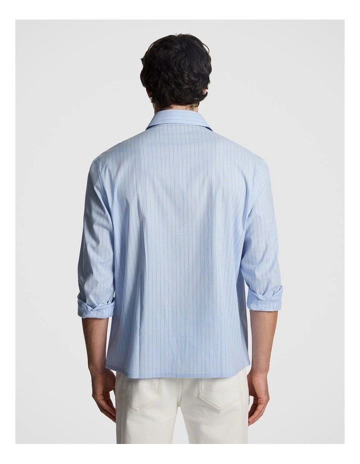 Chapman Stripe Relaxed Shirt in Light Blue image 2