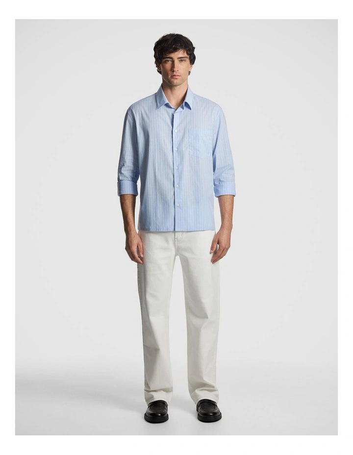 Chapman Stripe Relaxed Shirt in Light Blue image 6
