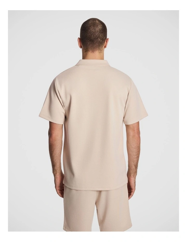 Avenue Jersey Polo Shirt in Natural image 2
