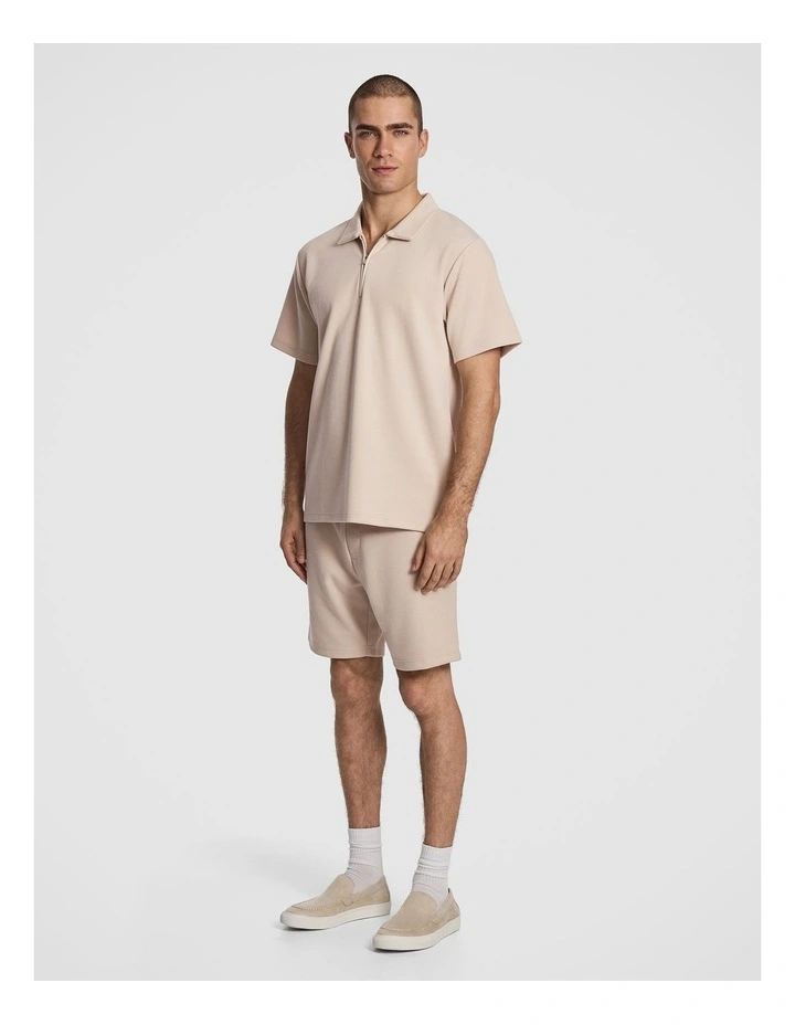 Avenue Jersey Polo Shirt in Natural image 4