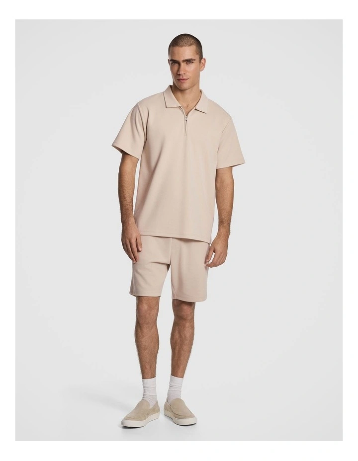 Avenue Jersey Polo Shirt in Natural image 5