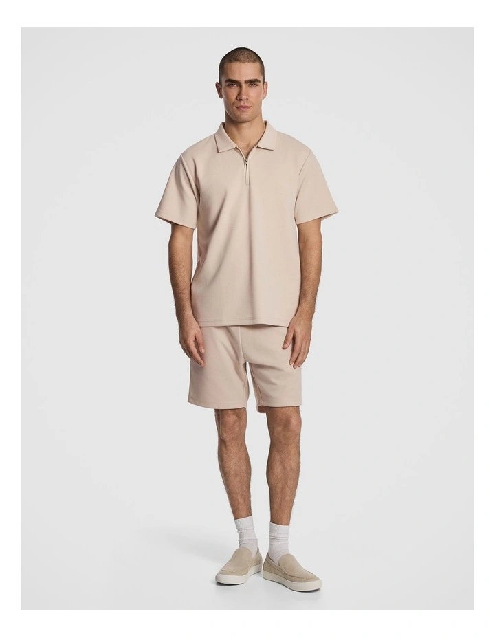 Avenue Jersey Polo Shirt in Natural image 6