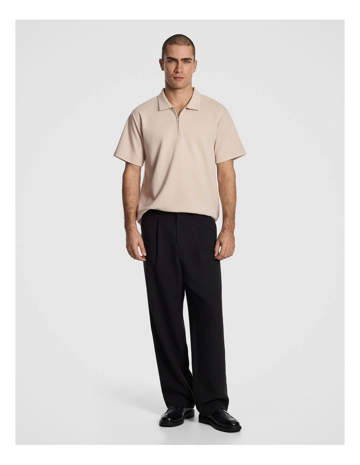 Avenue Jersey Polo Shirt in Natural image 7