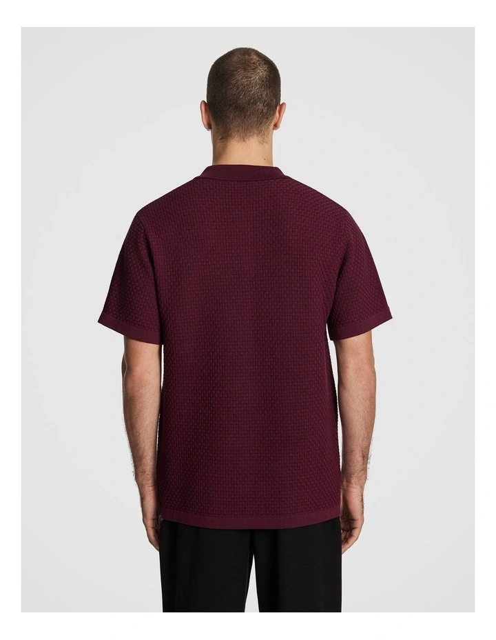 Smith Polo Shirt in Burgundy image 2