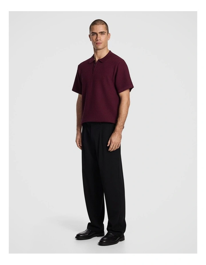 Smith Polo Shirt in Burgundy image 4