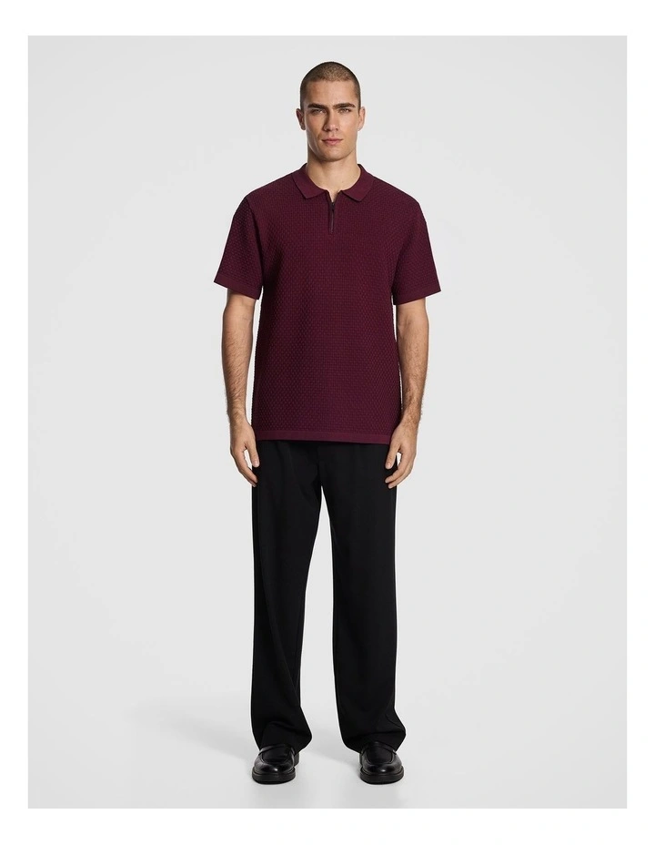 Smith Polo Shirt in Burgundy image 5