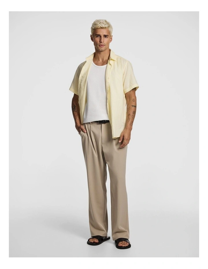 Lewis Pure Linen Shirt in Yellow image 6