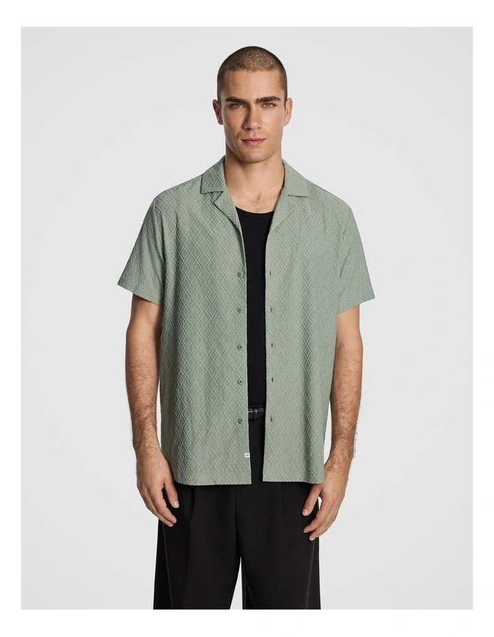 Murdock Textured Shirt in Sage image 1