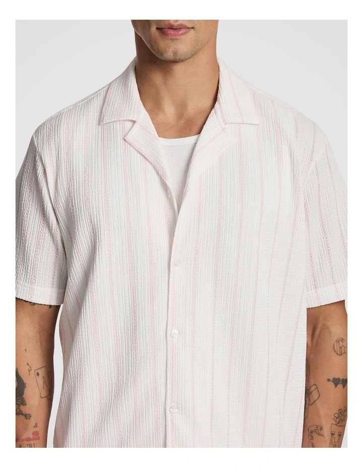 Cruise Stripe Shirt in White image 3