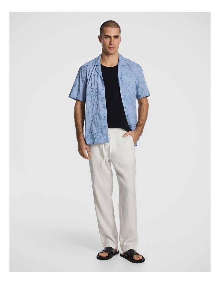 Bodhi Embroidered Shirt in Blue image 5