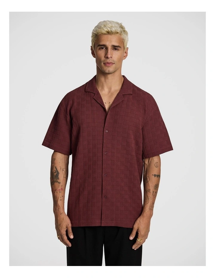 Marley Jersey Shirt in Burgundy image 1