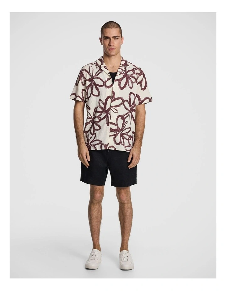 Dallas Printed Shirt in Burgundy image 5