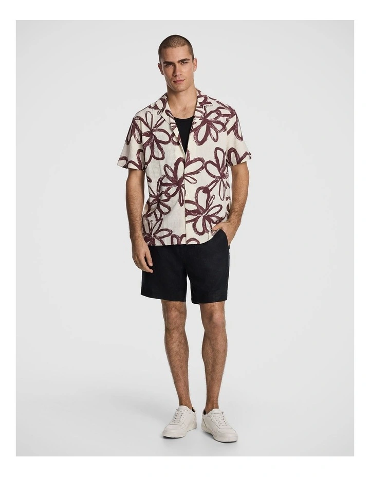 Dallas Printed Shirt in Burgundy image 6