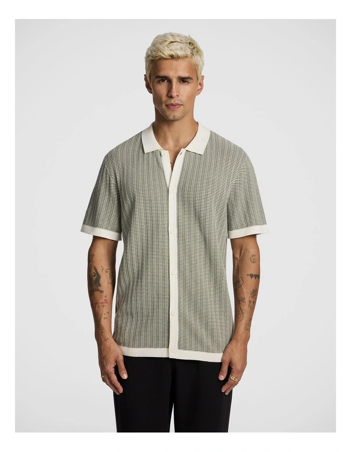 Elio Knitted Shirt in Green image 1
