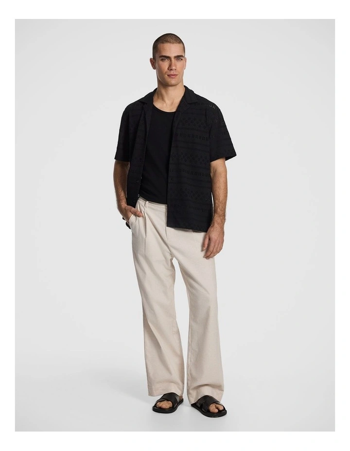 Metro Crochet Shirt in Black image 5