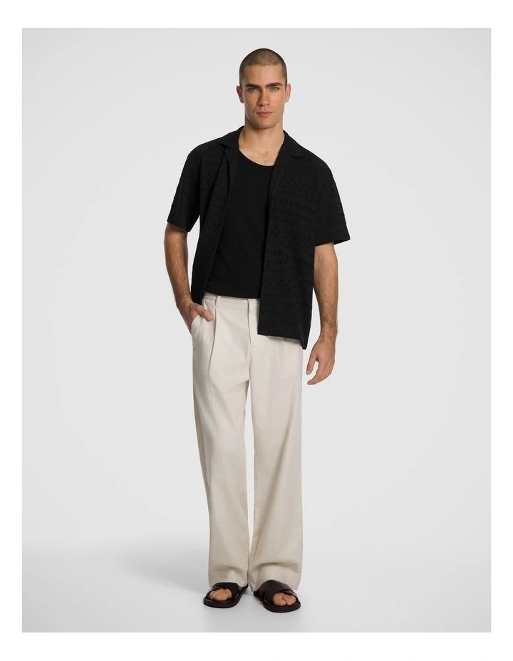 Metro Crochet Shirt in Black image 6