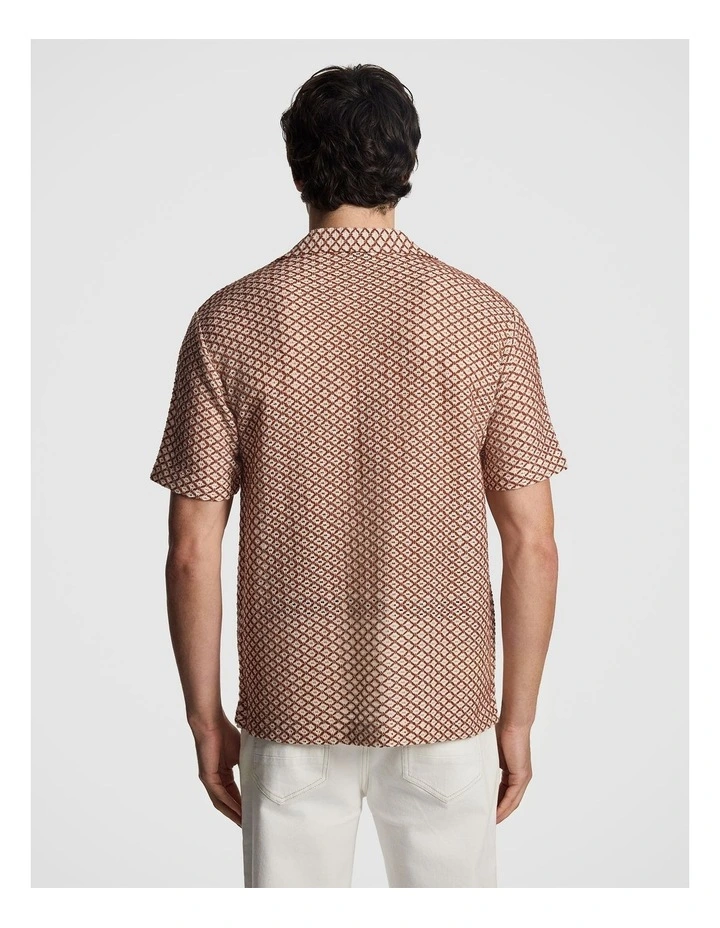 Elric Textured Shirt in Rust image 2