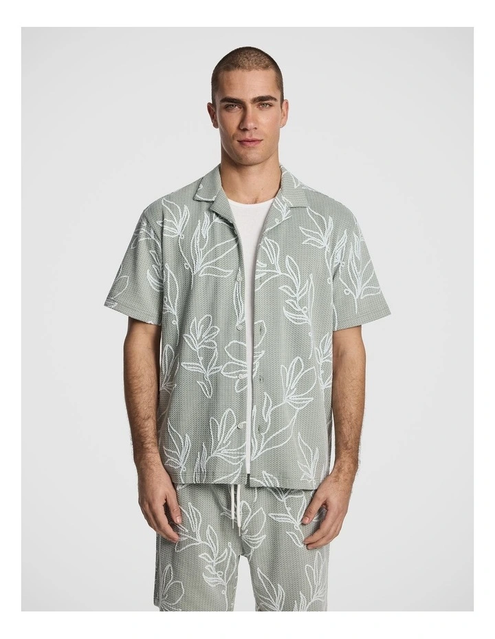 Dowsett Textured Shirt in Sage image 1
