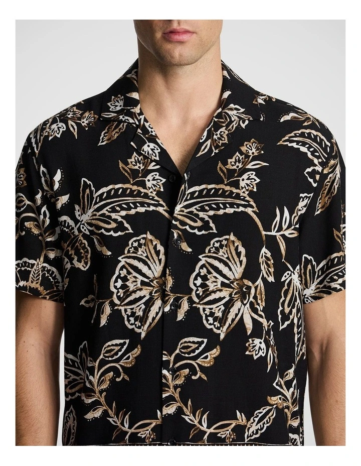 Zeke Printed Shirt in Black image 3