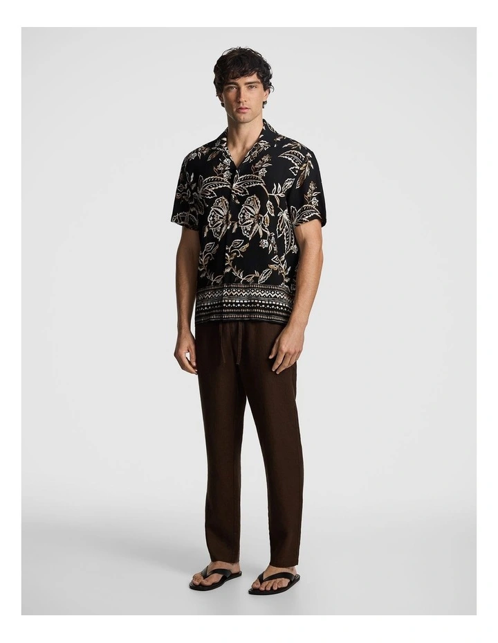 Zeke Printed Shirt in Black image 4