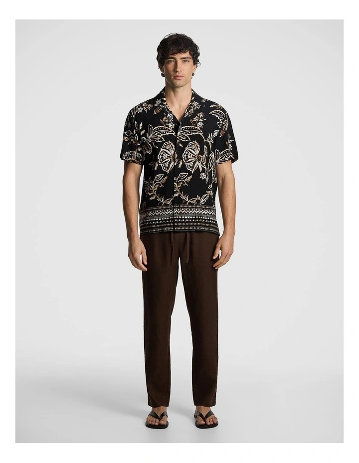 Zeke Printed Shirt in Black image 5