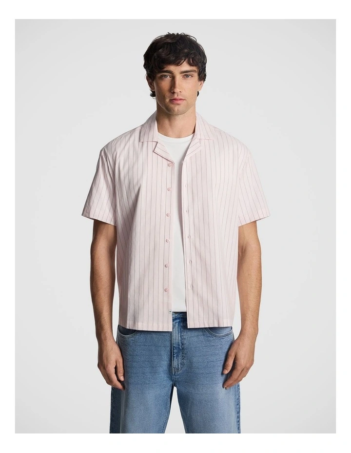 Kwesi Stripe Shirt in Pink image 1