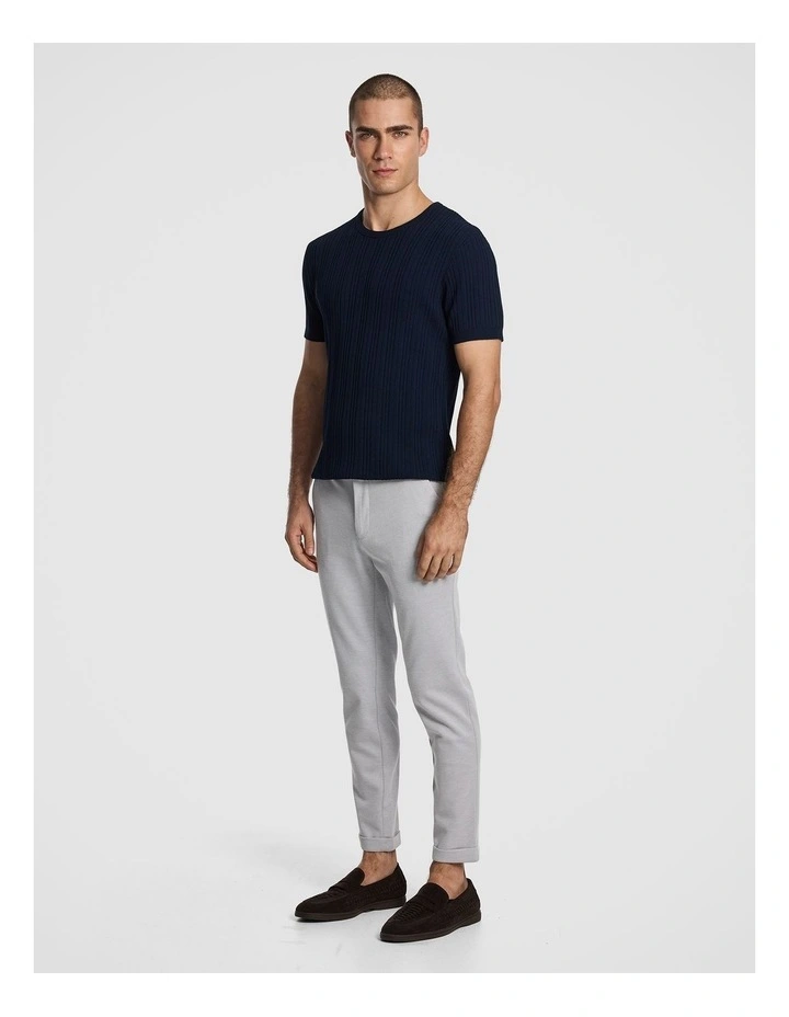 Alistar Knitted Tee in Navy image 4