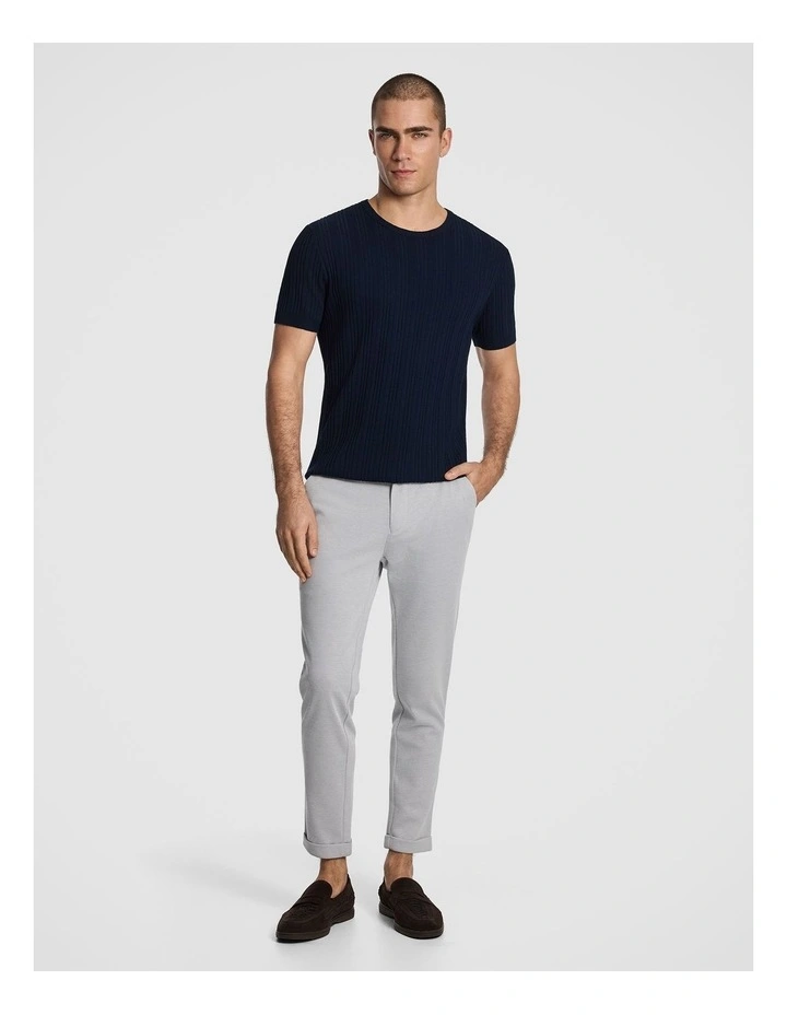 Alistar Knitted Tee in Navy image 5