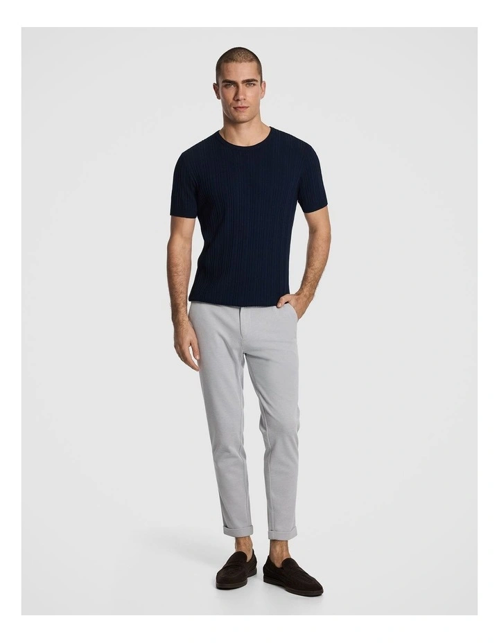 Alistar Knitted Tee in Navy image 6