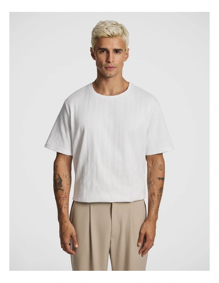 Ranger Textured Tee in White image 1