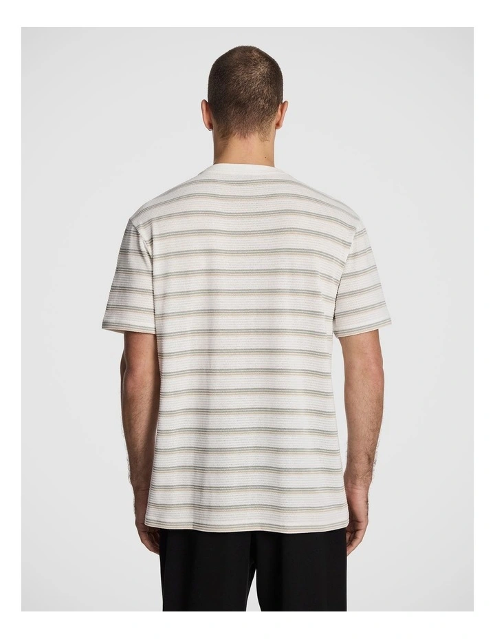 Flinders Textured Stripe Tee in Sage image 2