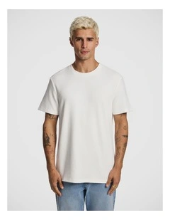 Rizzo Relaxed Textured Tee in Off White